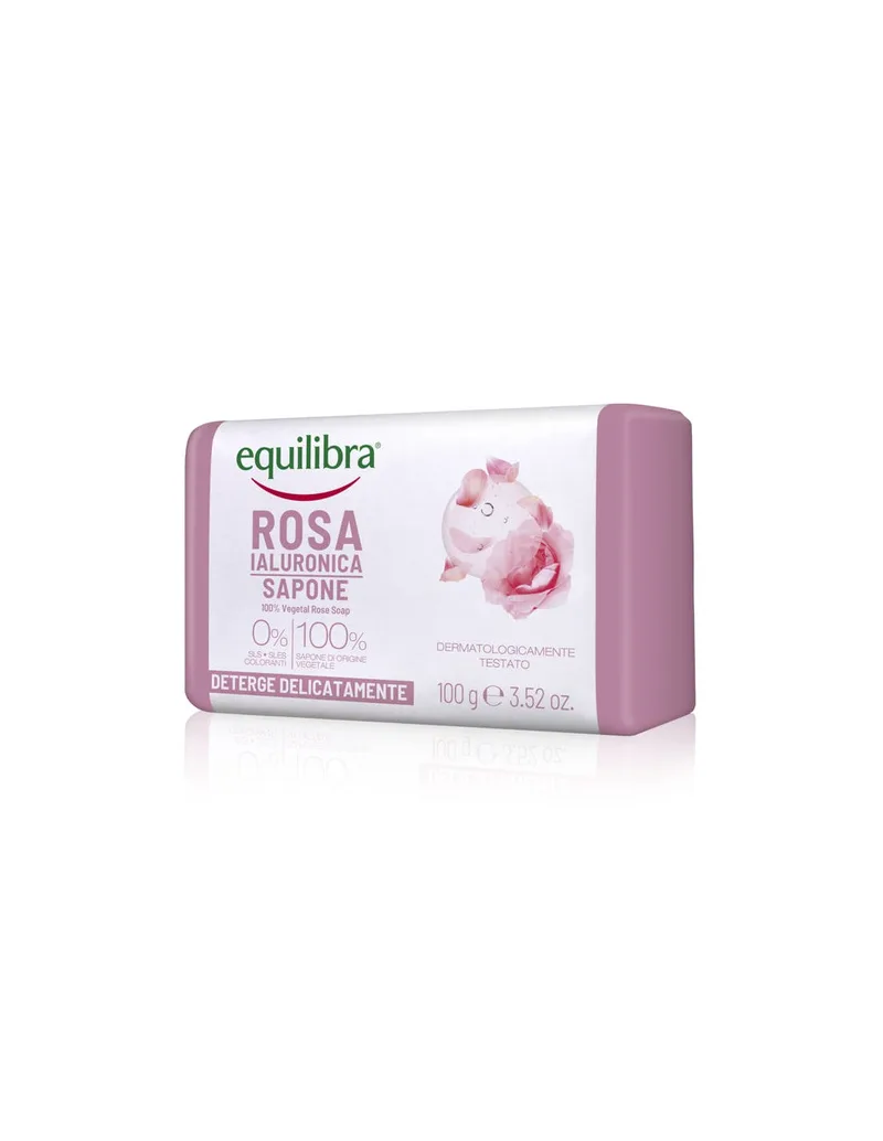 Equilibra Hyaluronic Rose 100g Vegetable Soap