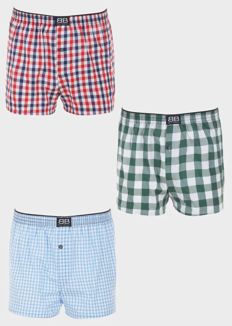 Ανδρικό boxer ποπλίνα all print .Συσκευασία 3pack. MULTI COLOUR