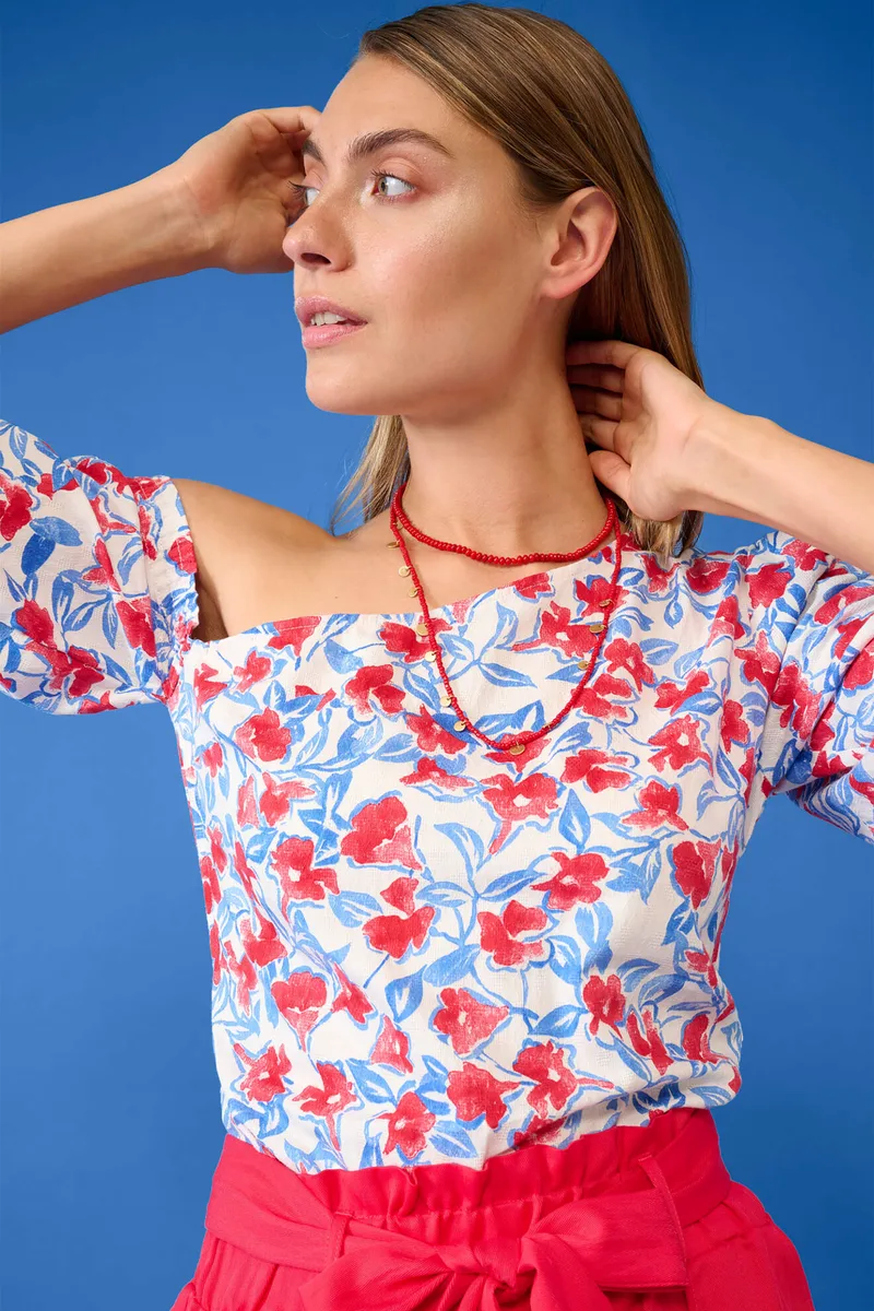 Orsay γυναικεία μπλούζα με all-over floral print - 626012-001000 Λευκό