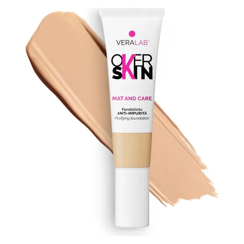 Overskin Mat And Care - Anti-Imperfection Foundation 5.5 - Caramel 30 ml