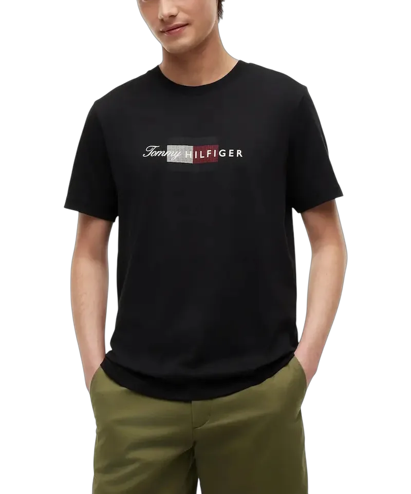 Ανδρικό T-shirt Μαύρο Tommy Hilfiger MW0MW43226-BDS