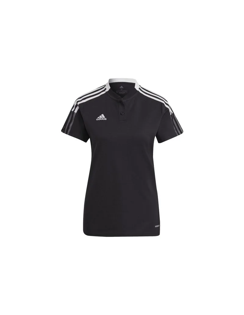 Adidas Tiro 21 Polo Γυναικείο Αθλητικό T-shirt Μαύρο GM7352