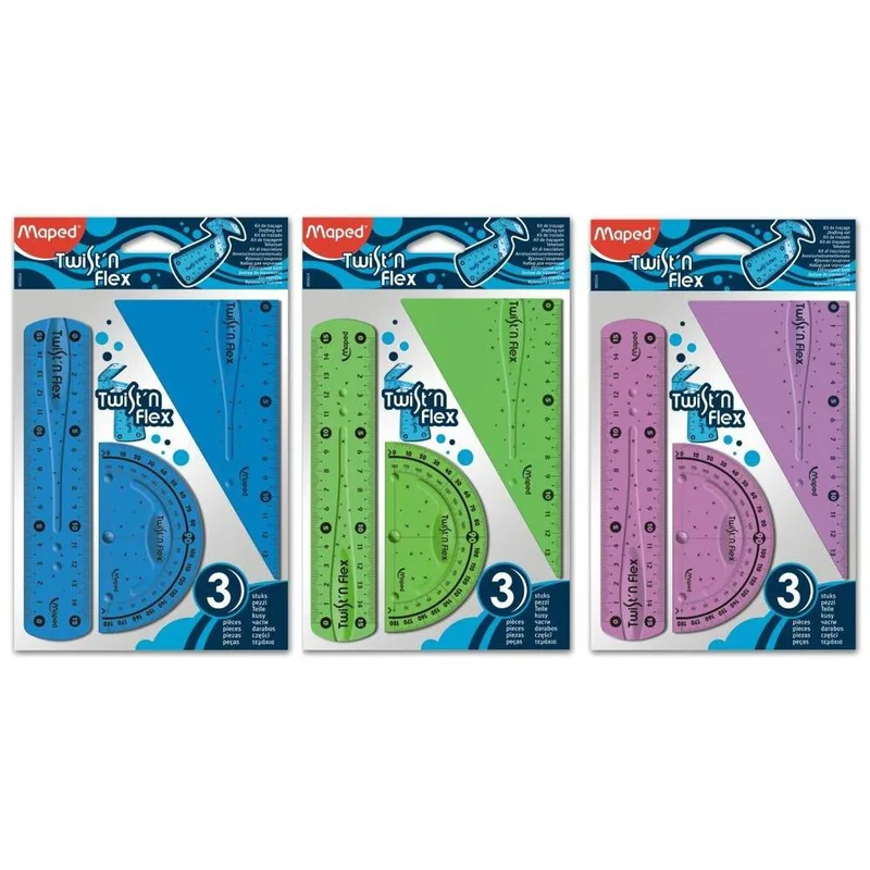 ΣΕΤ ΟΡΓΑΝΩΝ ΓΕΩΜΕΤΡΙΑΣ MAPED 3 ΤΕΜΑΧΙΑ TWIST N FLEX