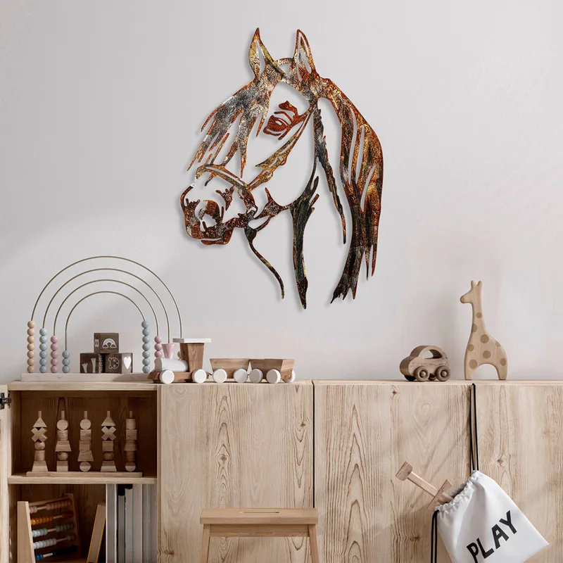Μεταλλικό Διακοσμητικό Τοίχου Horse - 3 891Tnl2417 38x53 cm