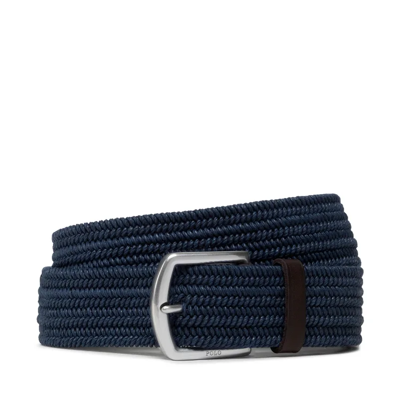 Ζώνη Ανδρική Polo Ralph Lauren 35Mm Braid Stretch 405666041002 Σκούρο μπλε