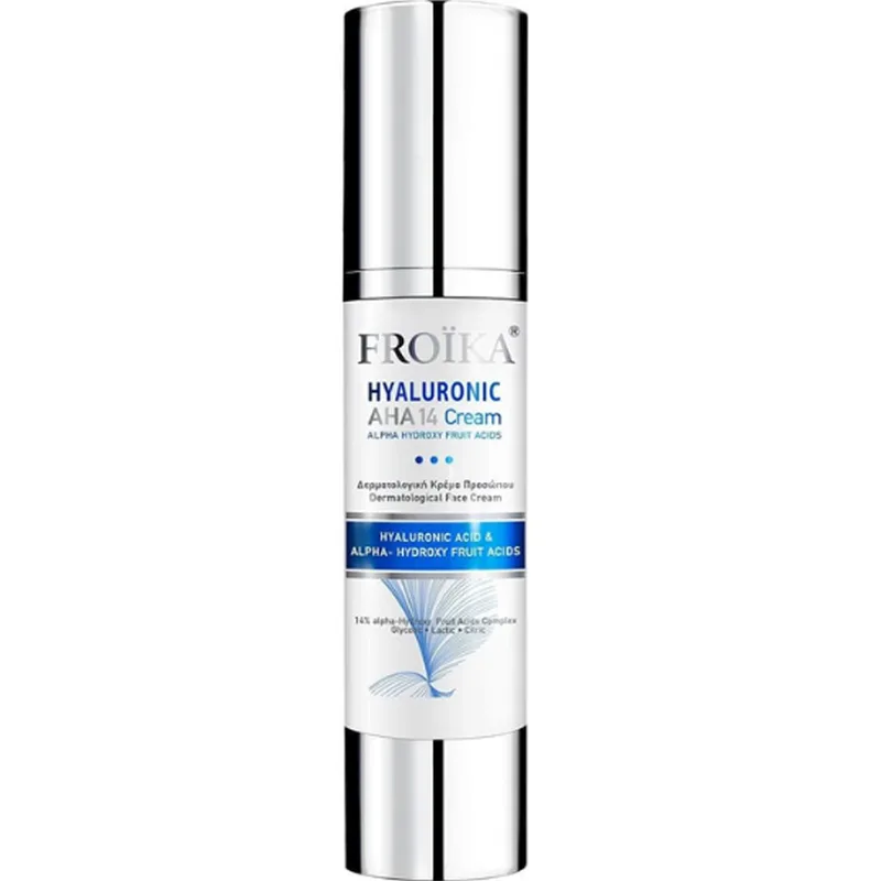 Froika Hyaluronic AHA-14 Cream Δερματολογική Κρέμα Προσώπου που Απομακρύνει τα Νεκρά Κύτταρα, για Λάμψη και Υγιή Όψη 50ml