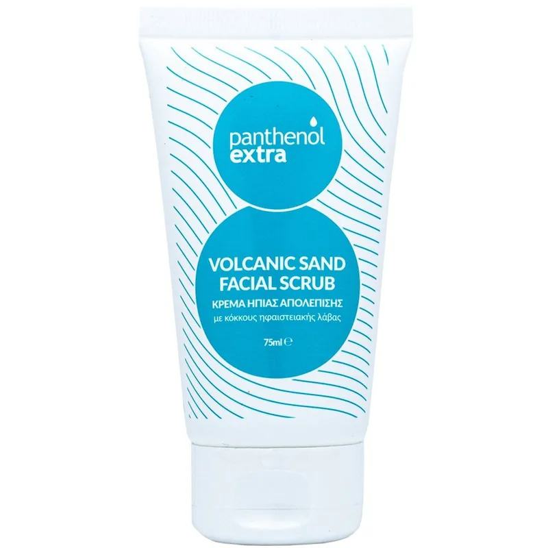 Panthenol Extra Volcanic Sand Facial Scrub Κρέμα Ήπιας Απολέπισης Προσώπου με Κόκκους Ηφαιστειακής Λάβας Κατάλληλη για Κάθε Τύπο Επιδερμίδας 75ml