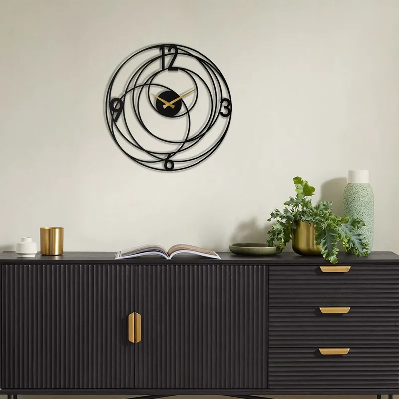 Μεταλλικό Διακοσμητικό Ρολόι Τοίχου Big Bang Metal Wall Clock - Aps027 507Atp1529 49x49 cm