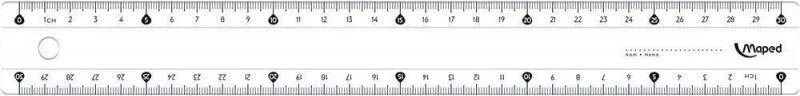 Maped Επίπεδος Χάρακας Cristal 30cm (146119)