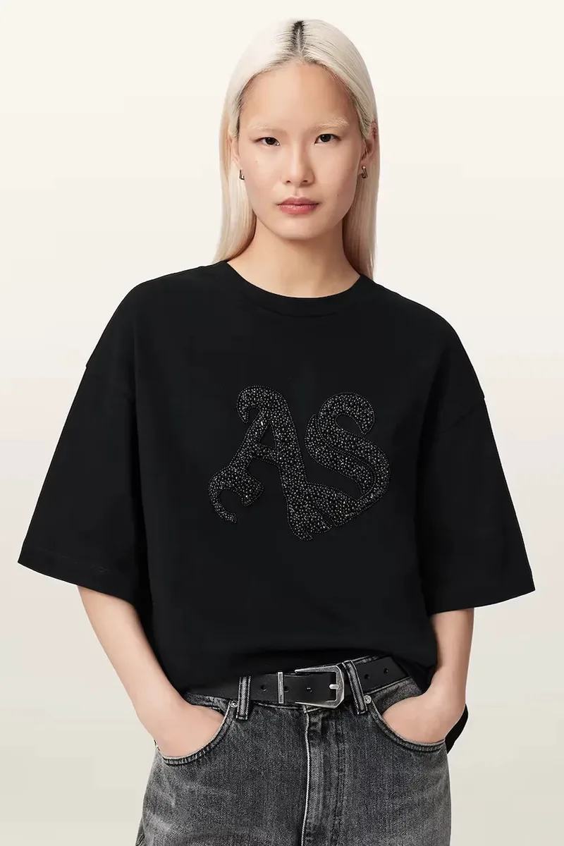 AllSaints Oversize t-shirt γυναικείο βαμβακερό ICON