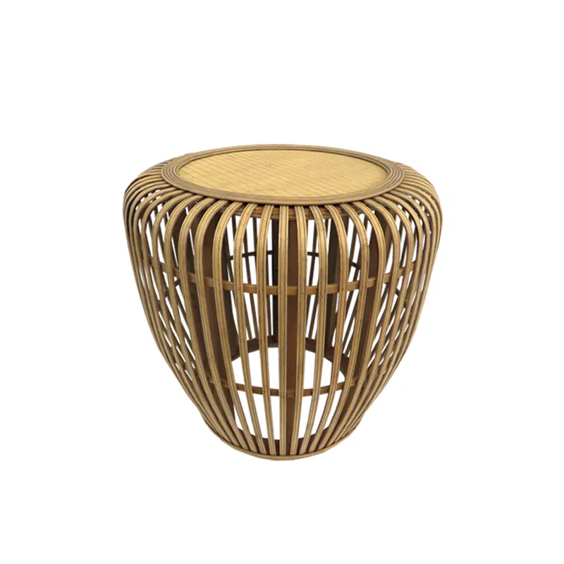 Τραπέζι Bamboo Natural Art Et Lumiere Φ43x46εκ. 14833 (Υλικό: Bamboo, Χρώμα: Natural) - Art Et Lumiere - lumiere_14833