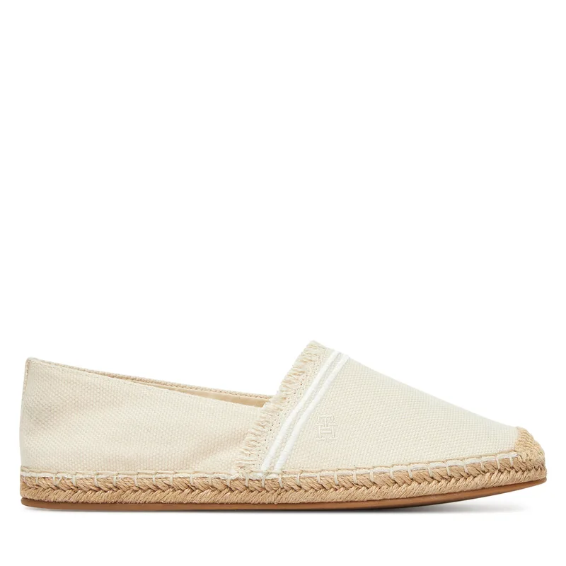 Εσπαντρίγιες Tommy Hilfiger Fringe Canvas Closed Espadrille FW0FW08881 Μπεζ