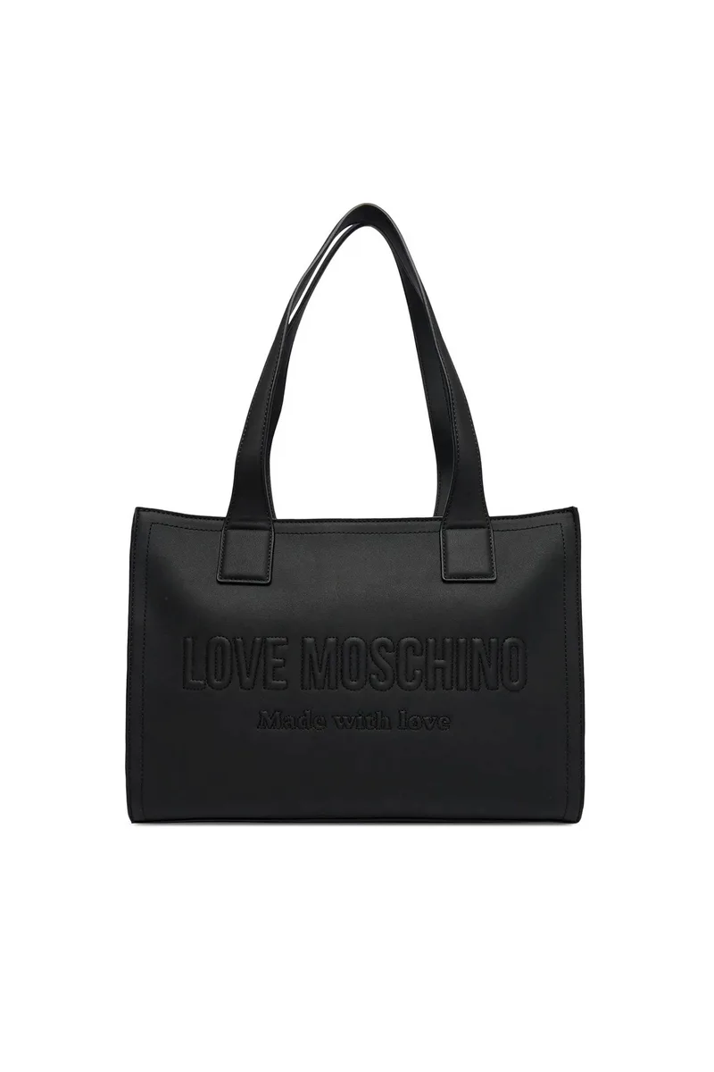 Love Moschino γυναικεία τσάντα tote με ανάγλυφο λογότυπο - JC4045PP1OLE0 Μαύρο