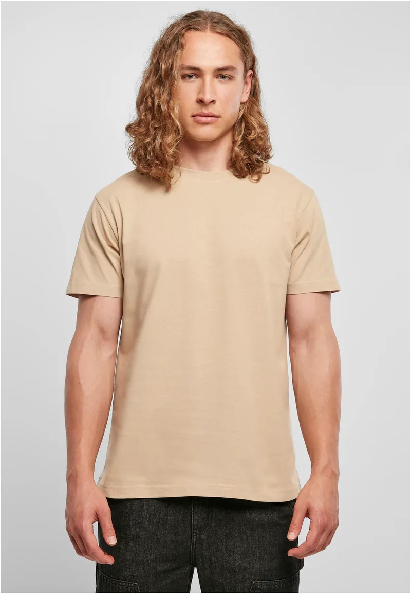 T-Shirt με Στρογγυλή Λαιμόκοψη BY004 Build Your Brand (BYB) unionbeige