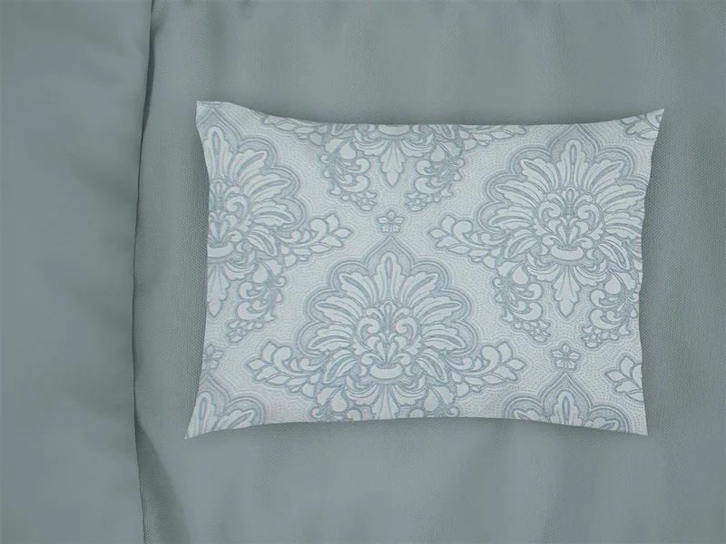 Μαξιλαροθήκη Εμπριμέ Άρτεμις 705 50X70 Light Blue-Grey 100% Cotton
