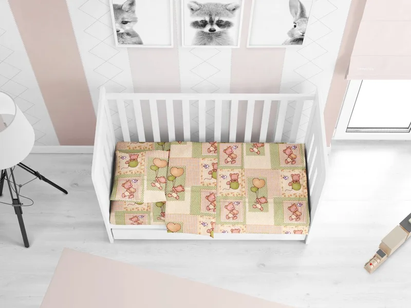 ΣΕΝΤΟΝΙΑ ΕΜΠΡΙΜΕ ΣΕΤ 3 τεμ bebe Baloon 76 120Χ160 Μπεζ Flannel cotton 100%