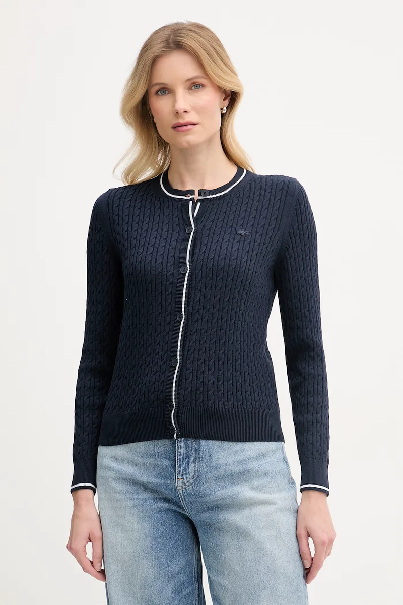 Lacoste Ζακέτα γυναικεία με βαμβάκι
