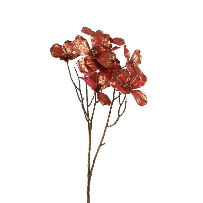 Beauty Home Λουλούδι Κόκκινο Χρυσό 6 x 12 x 75 cm