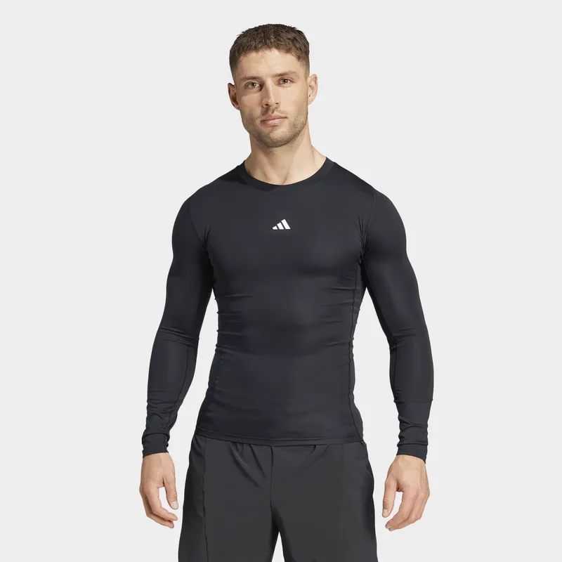 adidas TechFit Compression Training 3-Stripes Ανδρική Ισοθερμική Μπλούζα με Μακρύ Μανίκι (9000188432_1469)