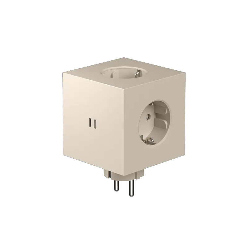 Square 2 Πολύπριζο Επέκτασης με Διπλή θύρα USB-C - Μπεζ