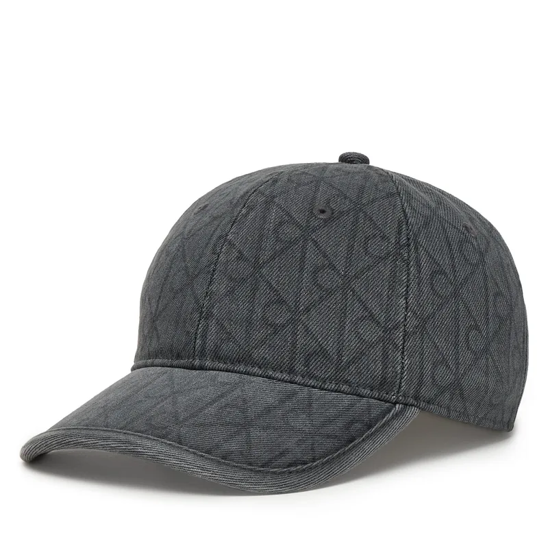 Καπέλο Jockey Calvin Klein Denim Emblem Burnout LV04F5042G Γκρι