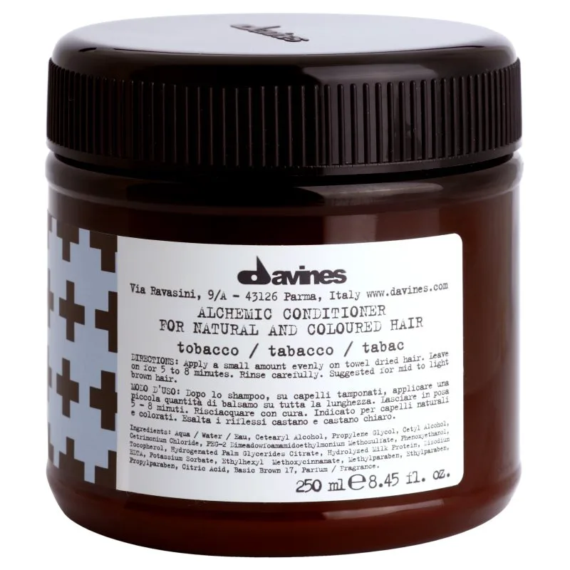 Davines Alchemic Conditioner Tobacco ενυδατικό μαλακτικό για να τονίζετε το χρώμα τον μαλλιών 250 ml