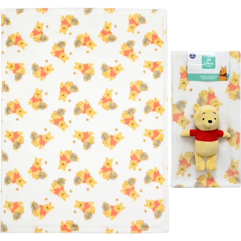 Κουβέρτα Fleece Αγκαλιάς 75x100 & Παιχνίδι Μωρού Dimcol Winnie 32 Yellow