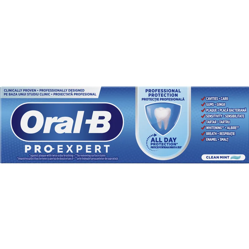 Oral-B Pro-Expert Professional Protection Toothpaste Οδοντόκρεμα για Ολοκληρωμένη Προστασία Όλη Μέρα με Δροσερή Γεύση Μέντας 75ml