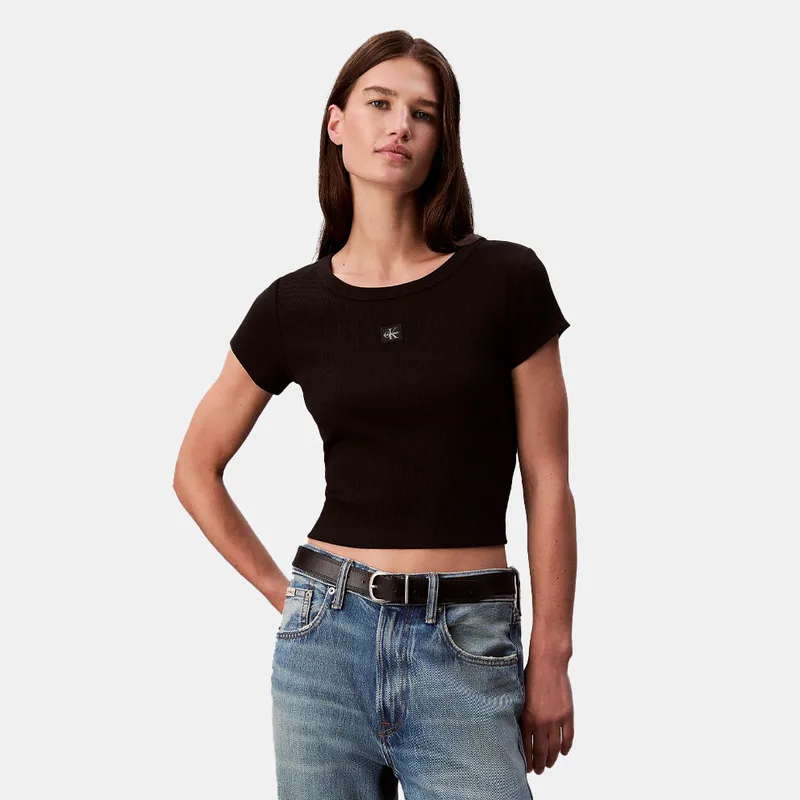 Calvin Klein A- Woven Label Γυναικείο Cropped T-Shirt (9000250260_1469)