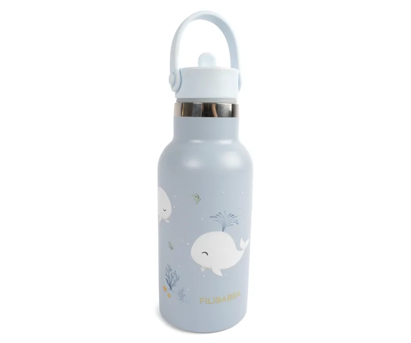Filibabba Stainless Steel Water Bottle - Whale Tales