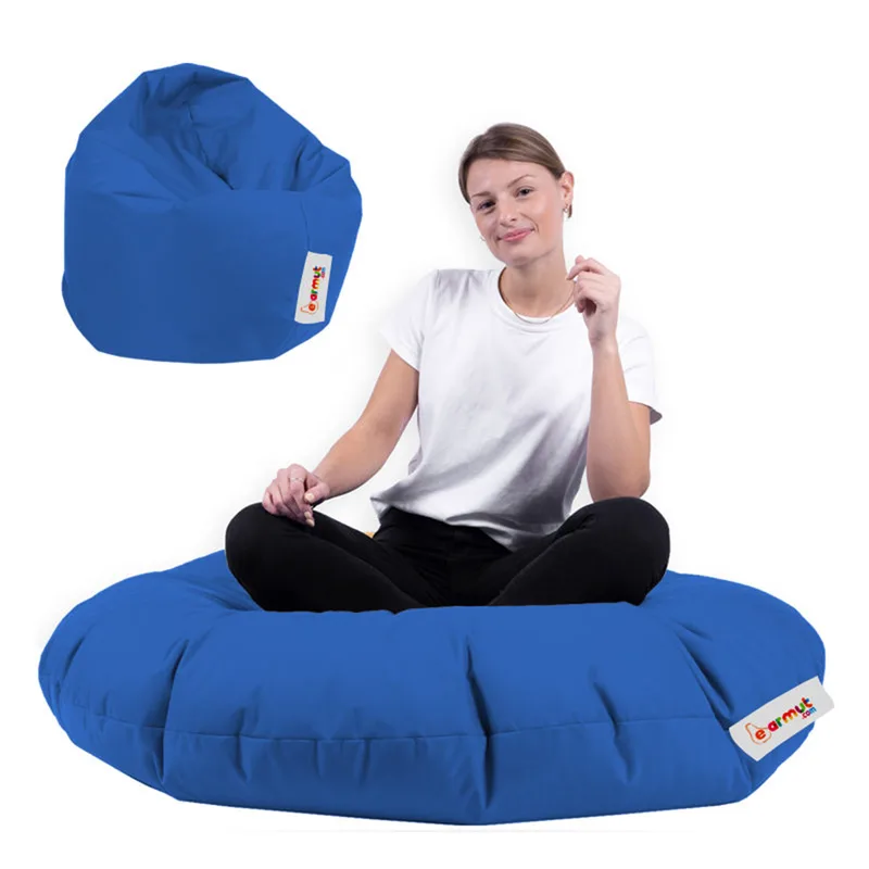 Πουφ Πολυθρόνα Κήπου Iyzi 100 Cushion Pouf - Blue 248Frn1289 (Φ100x100)