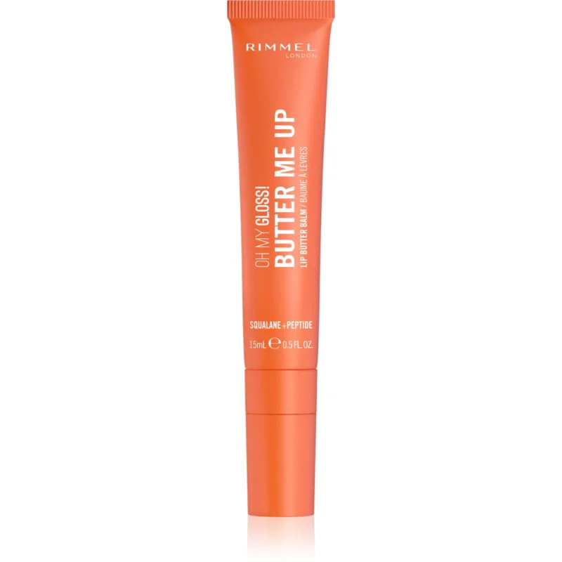 Rimmel Oh My Gloss! Butter Me Up ενυδατικό βάλσαμο για τα χείλη απόχρωση 005 Coral Breeze 15 ml