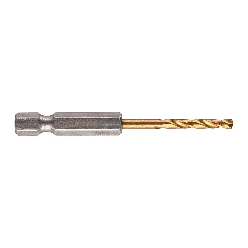Τρυπάνι Αέρος Τιτανίου 1/4" Φ3mm MILWAUKEE HSS-G TIN RED HEX Σετ 2Τμχ