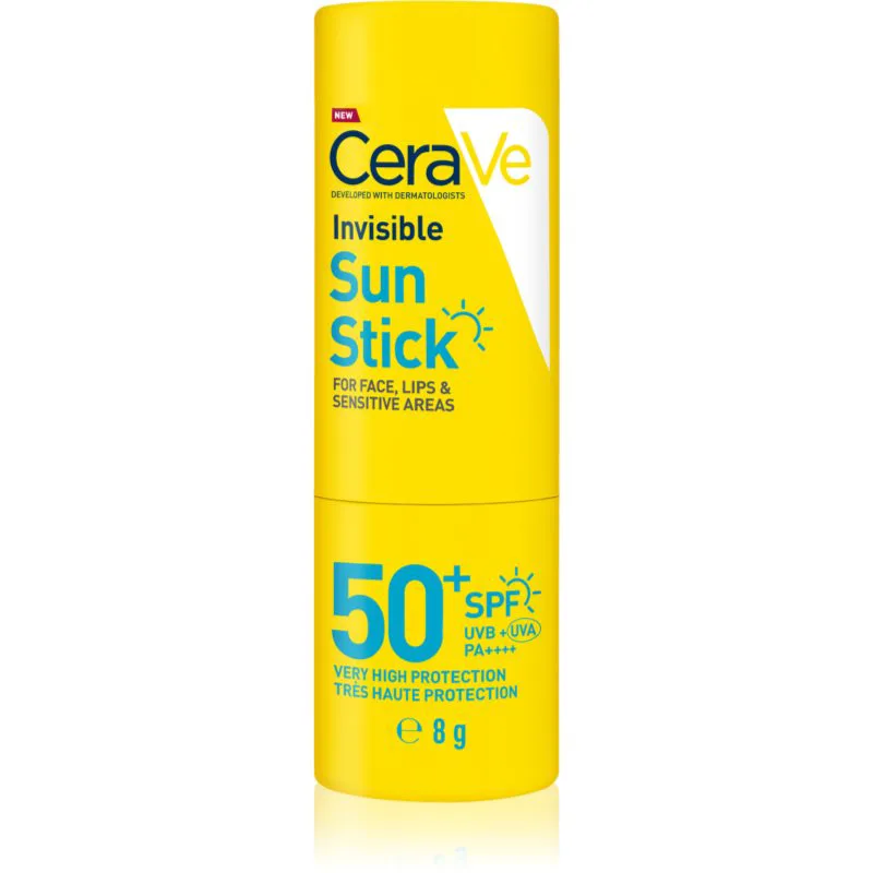 CeraVe Invisible Sun Stick SPF 50+ αντηλιακό στικ SPF 50+ 8 γρ