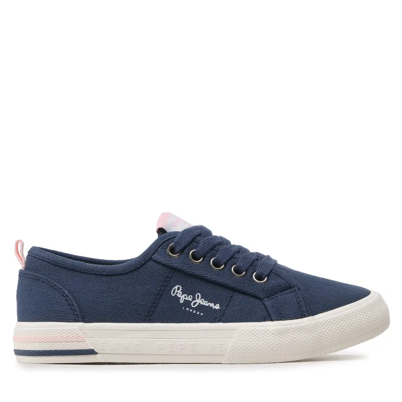 Πάνινα παπούτσια Pepe Jeans Brady Basic G PGS30561 Σκούρο μπλε