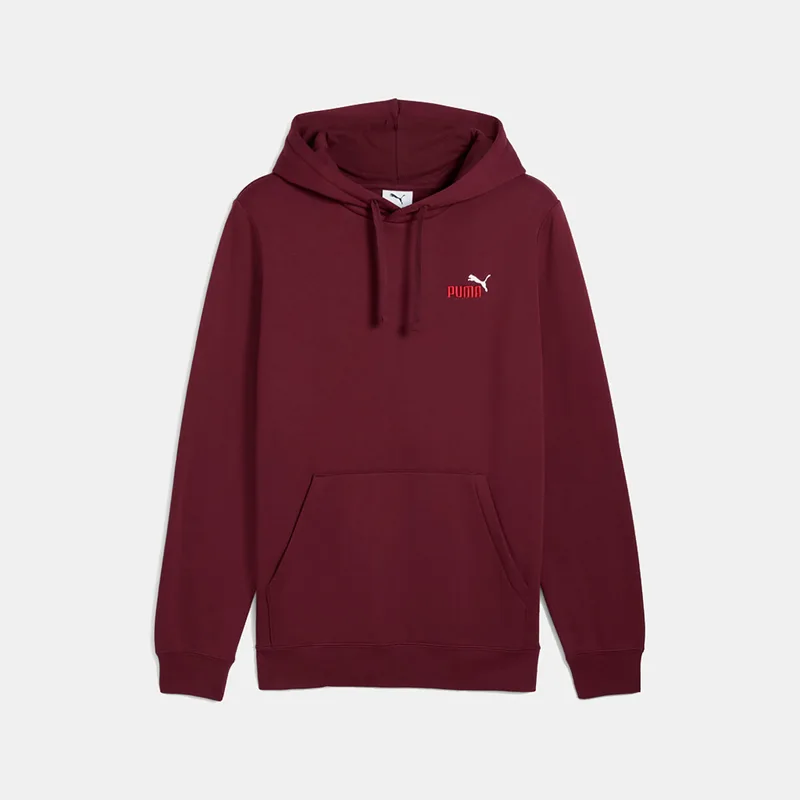 PUMA ESSENTIALS TWO-COLOUR SMALL NO. 1 LOGO HOODIE ΚΟΚΚΙΝΟ