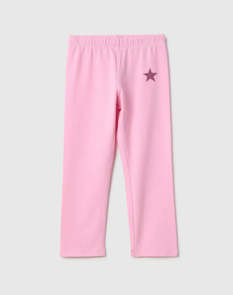 OVS LEGGING 3/4 SMALL GLITTER 2575577-PINK FROSTING Ροζ