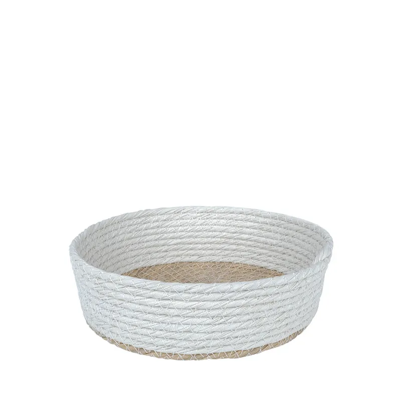 Καλάθι Σερβιρίσματος Rattan Natural-Λευκό 20x6εκ. ESPIEL FEX106 (Χρώμα: Λευκό, Υλικό: Ραττάν) - ESPIEL - FEX106