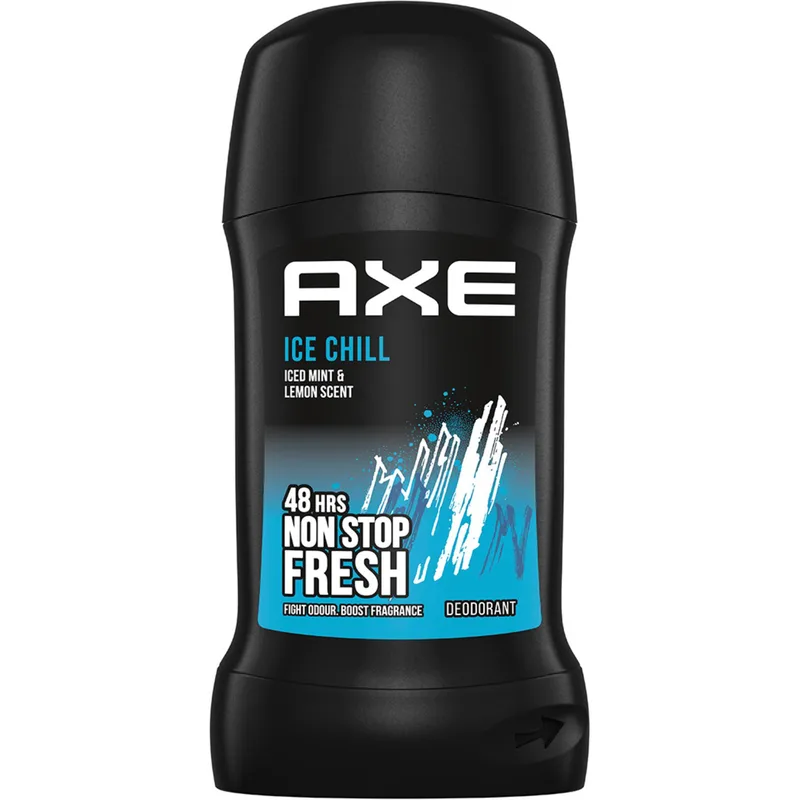 Axe Ice Chill 48h Anti Sweat & Deodorant Stick Ανδρικό Αποσμητικό Στικ με Άρωμα από Παγωμένη Μέντα & Λεμόνι, Χωρίς Άλατα Αλουμινίου 50ml