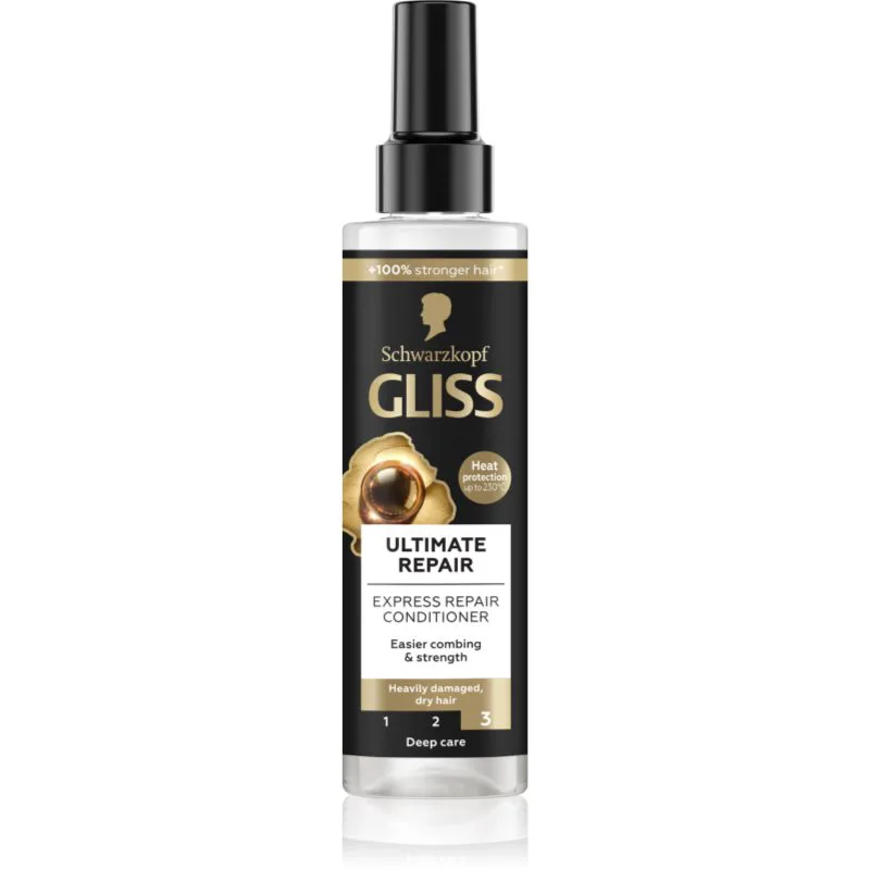 Schwarzkopf Gliss Ultimate Repair αναγεννητικό μαλακτικό χωρίς ξέβγαλμα για ξηρά και κατεστραμμένα μαλλιά 200 ml