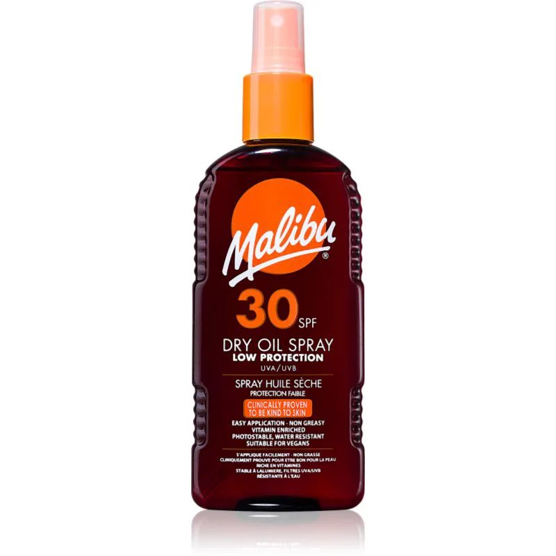 Malibu Dry Oil Spray λάδι μαυρίσματος SPF 30 200 ml
