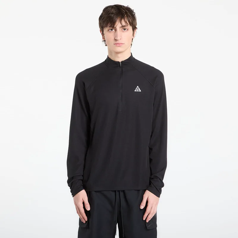 T-shirt Nike ACG Men's Dri-FIT Mid-Layer 1/4-Zip Trail Running Top Black/ Black/ Summit White S
