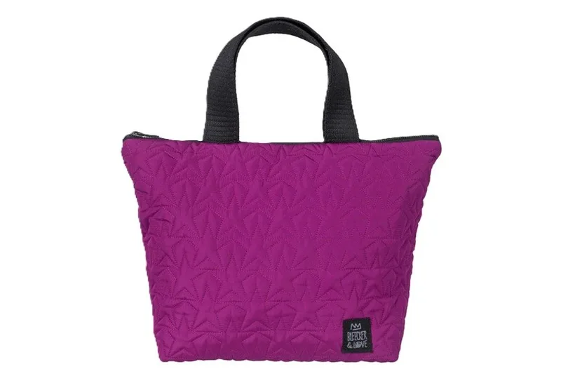Bleecker & Love Stars Burgundy Tote Bag (35cm x 15cm x 25cm)