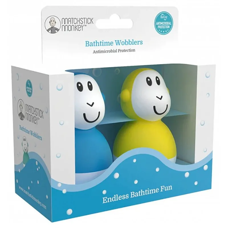 Matchstick Monkey Bathtime Wobblers Κωδ. 24115 Εκπαιδευτικό Παιχνίδι Μπάνιου με 2 Κινούμενες Φιγούρες 12m+, 1 Τεμάχιο - Blue & Yellow