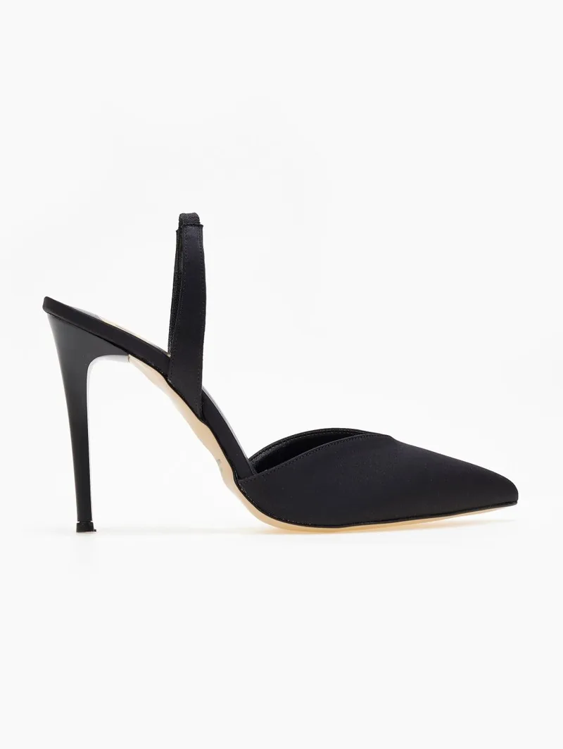 TFP Satin Slingback Pumps - 990 (σατέν) - Black