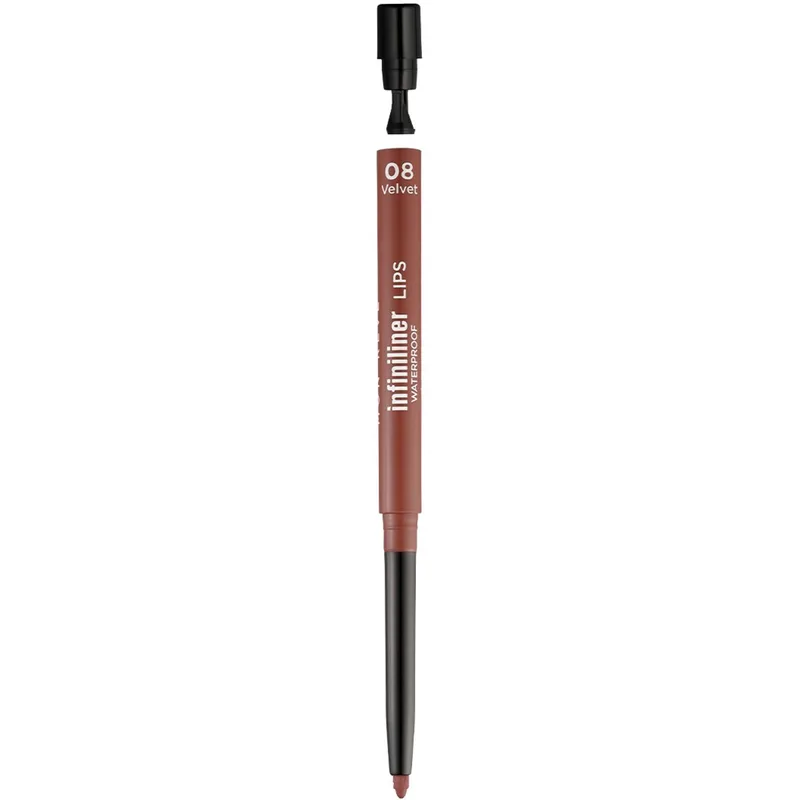 Mon Reve Infiniliner Lips Waterproof Gel Lip Pencil Αδιάβροχο Μαλακό Κρεμώδες Μολύβι Χειλιών Μακράς Διάρκειας 0.3g - 08 Velvet