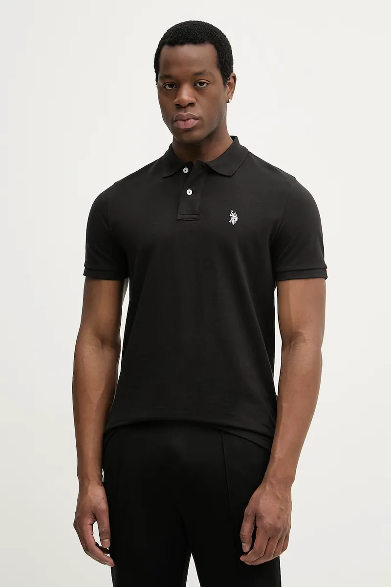 Βαμβακερό μπλουζάκι πόλο U.S. Polo Assn. DHM PIQUE