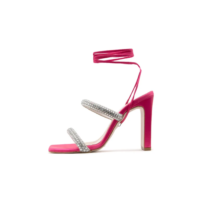 Σανδάλια με τακούνι Kotris SATIN HIGH HEEL SANDALS WOMEN
