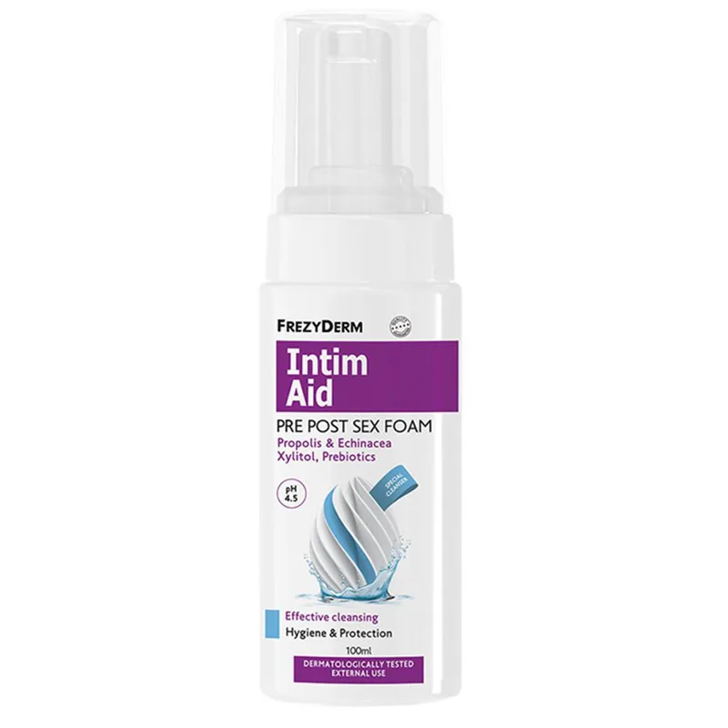 Frezyderm Intim Aid Pre Post Sex Foam Αφρός Καθαρισμού της Ευαίσθητης Περιοχής για Πριν & Μετά την Σεξουαλική Επαφή 100ml