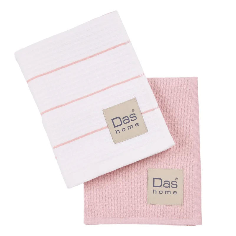 Das home σετ ποτηροπανα 2τμχ 30χ50 0828 pink, white